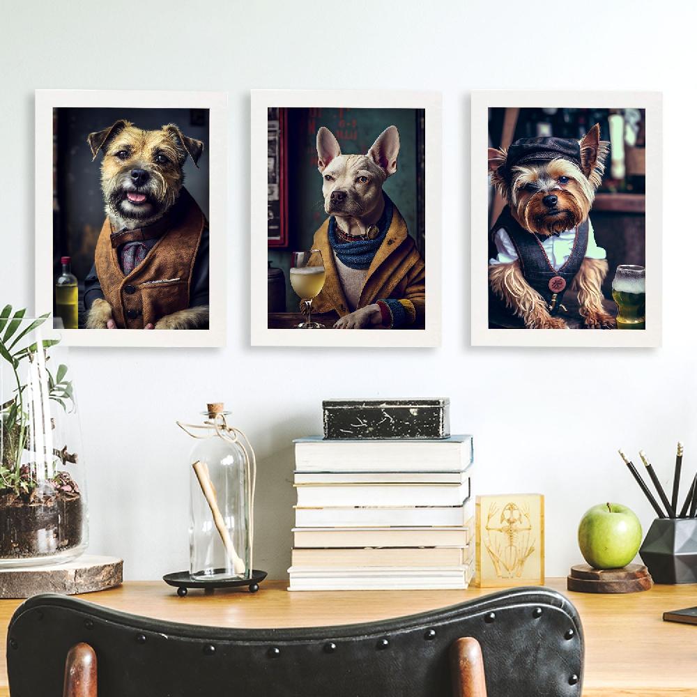 Nacnic Conjunto De Láminas De Animales Realistas Con Ropa Humana