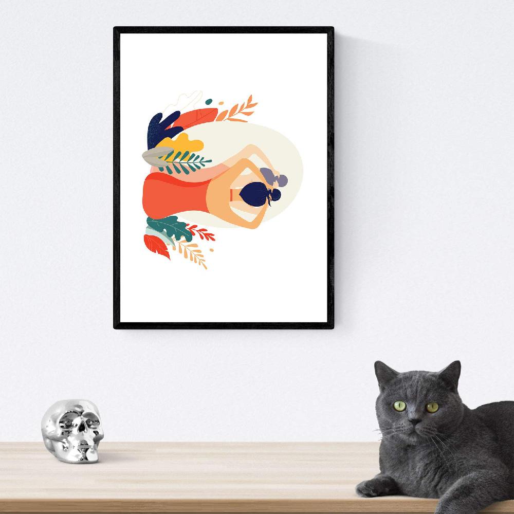 Nacnic Conjunto De Láminas De Mujeres Y Plantas En Casa