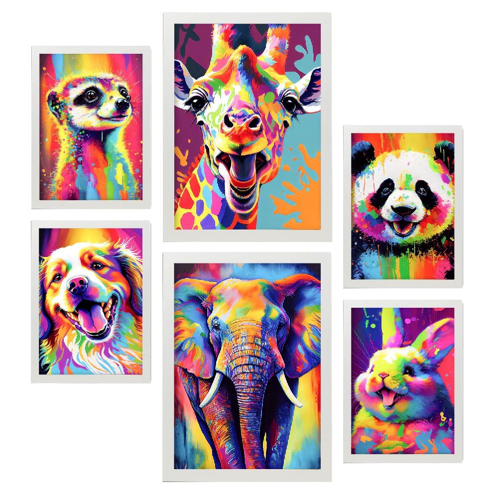 Nacnic Conjunto De Láminas Nacnic Animales Abstractos_4