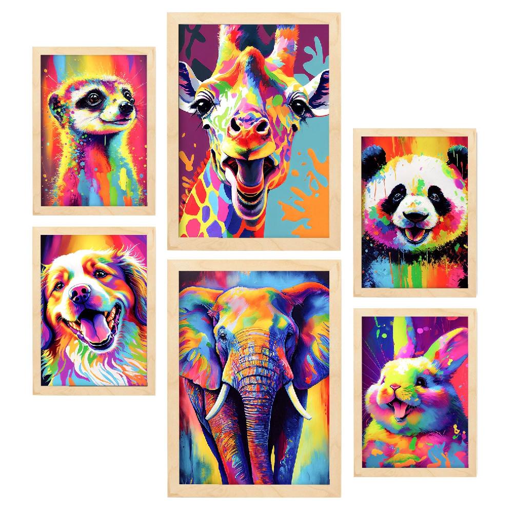 Nacnic Conjunto De Láminas Nacnic Animales Abstractos_4