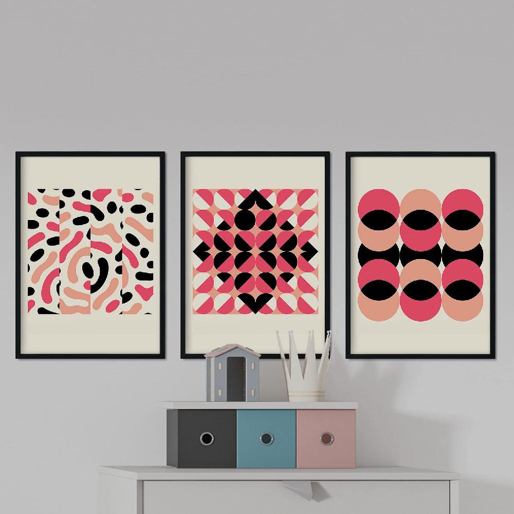 Nacnic Conjunto De Láminas Rosa Geométricas En Tonos Pastel