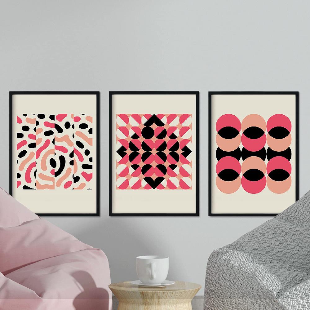 Nacnic Conjunto De Láminas Rosa Geométricas En Tonos Pastel