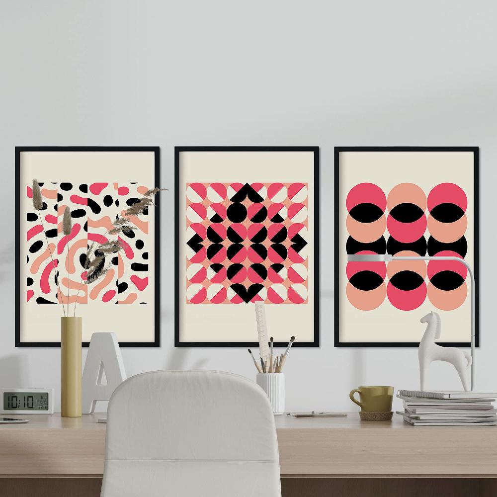 Nacnic Conjunto De Láminas Rosa Geométricas En Tonos Pastel