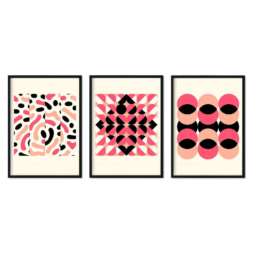 nacnic Conjunto de Láminas Rosa Geométricas en Tonos Pastel