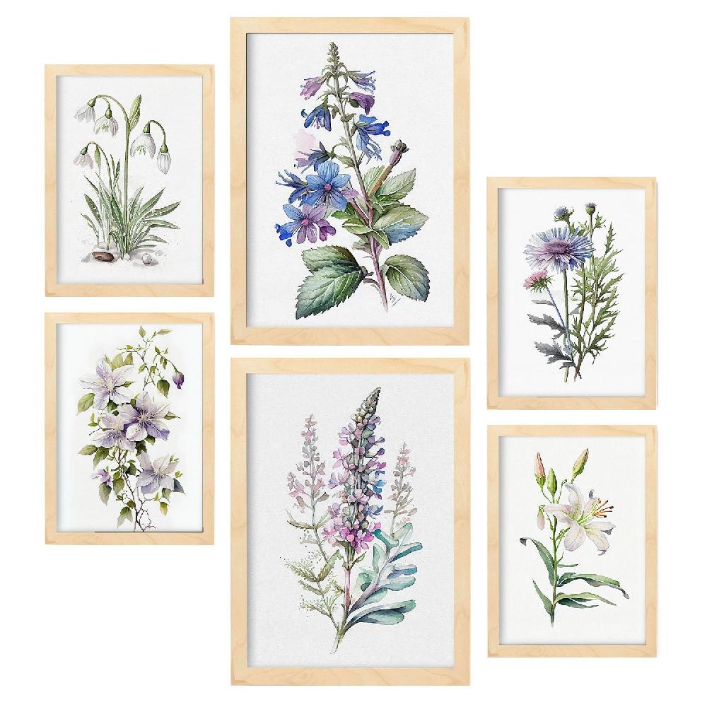 Nacnic Conjunto Lilia De Nacnic - Láminas Estéticas Para Pared