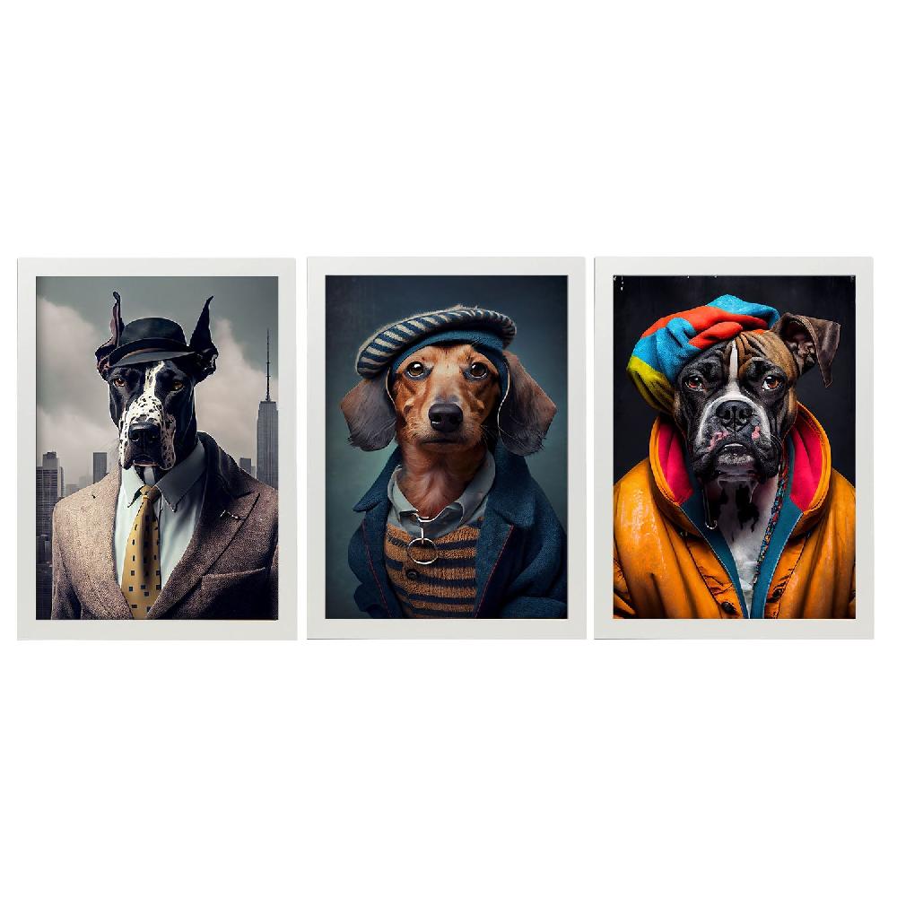 Nacnic Divertidas Ilustraciones Realistas De Animales Con Ropa Humana Colección De Láminas Para Diseño De Interiores 21