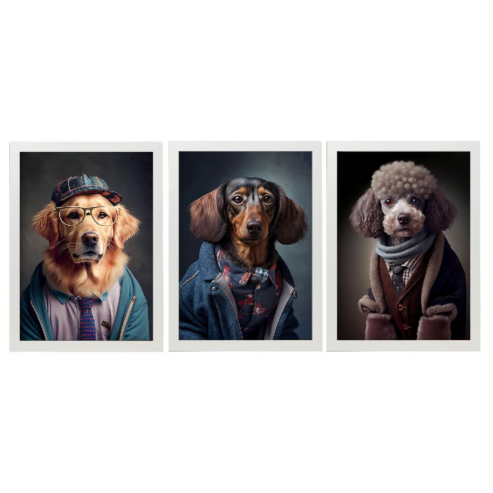 Nacnic Divertidas Ilustraciones Realistas De Animales Con Ropa Humana Colección 2 Láminas