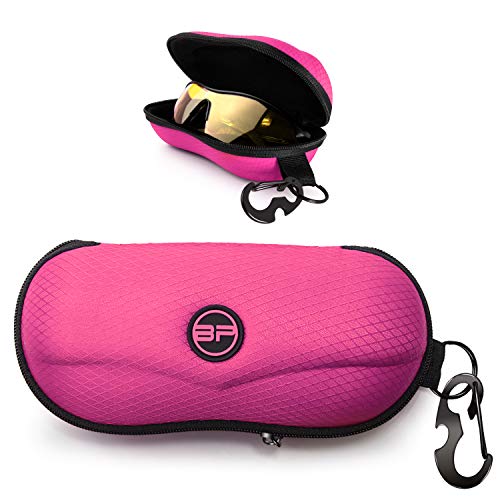 nacnic Funda Semi Dura EVA para Gafas de Sol BLUPOND con Gancho Colgante - Rosado