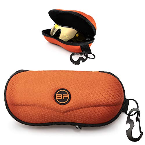 nacnic Funda Semi Dura para Gafas de Sol BLUPOND con Gancho Colgante - Naranja