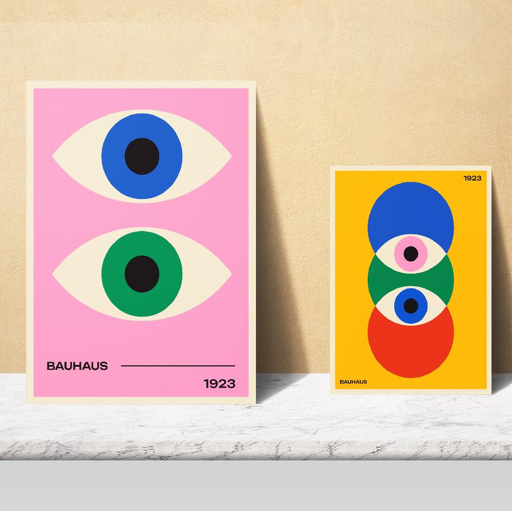 Nacnic Geometrico Bauhaus Colores Viibrantes Y Ojos