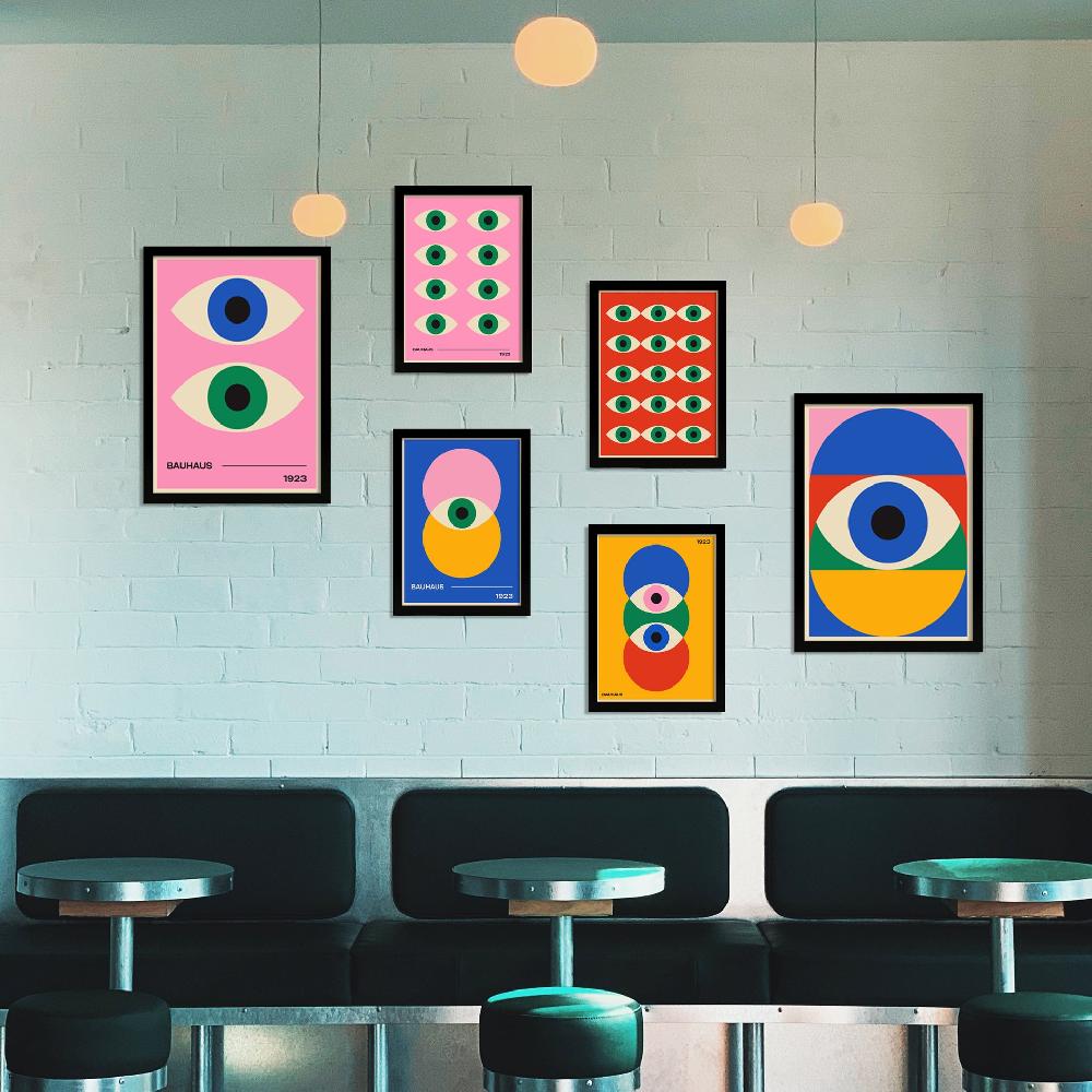 nacnic Geometrico Bauhaus colores viibrantes y ojos