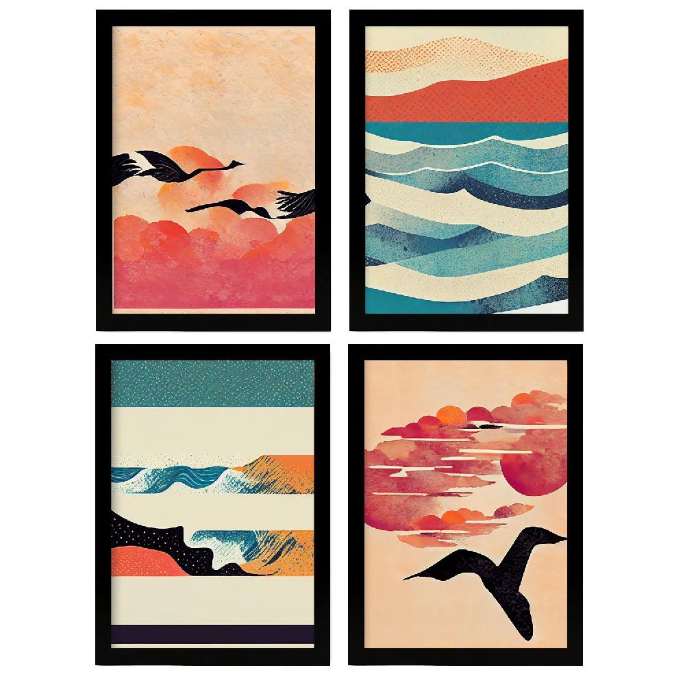 nacnic Ilustraciones Artísticas Modernas de Galaxia en Color Completo - Láminas