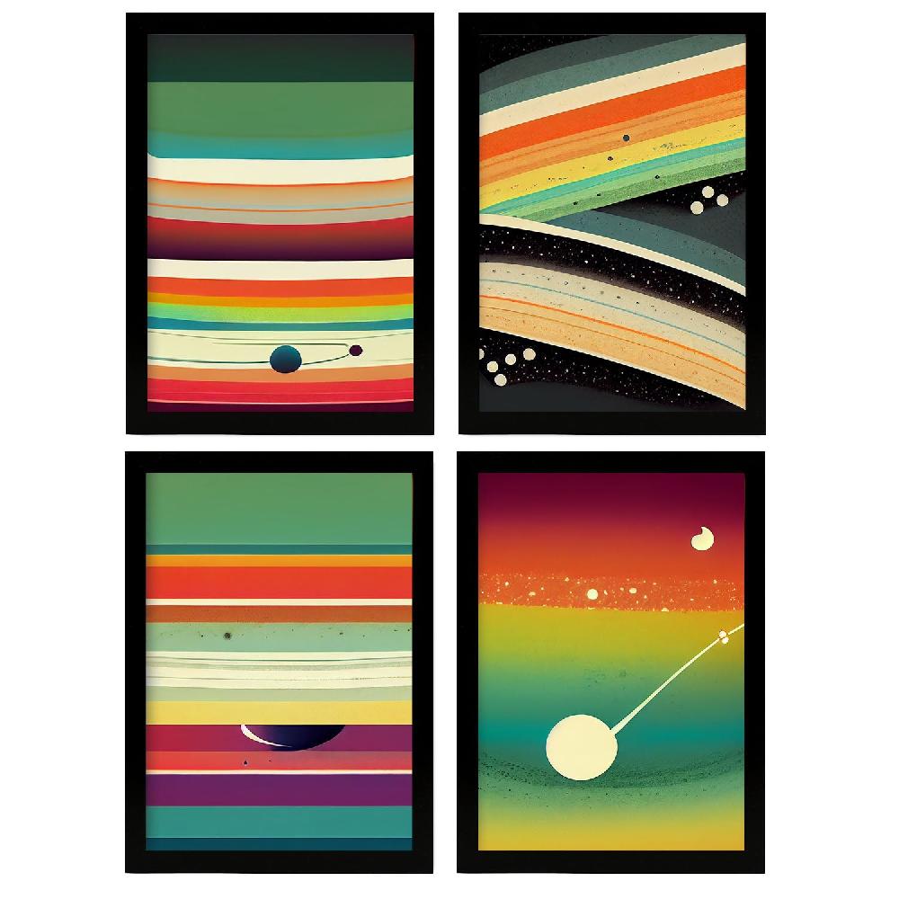 nacnic Ilustraciones Artísticas Modernas de Galaxia en Color Completo - Láminas