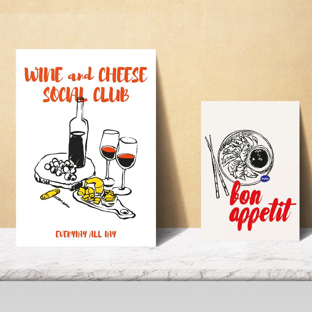 Nacnic Ilustraciones De Alimentos Y Comida Estilo Pop Art Ramen Y Pasta
