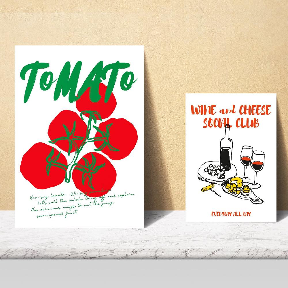 Nacnic Ilustraciones De Alimentos Y Comida Estilo Pop Art