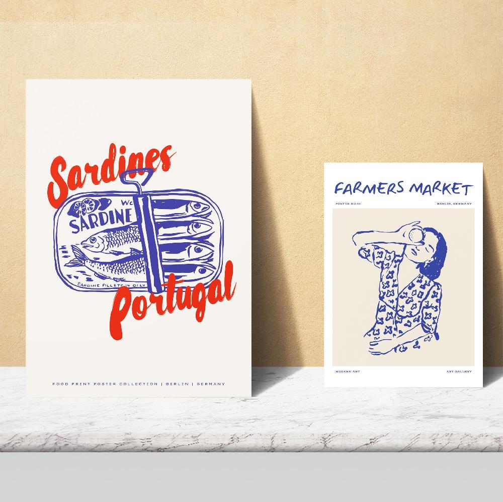 Nacnic Ilustraciones De Alimentos Y Comida Estilo Pop Art Amarillo