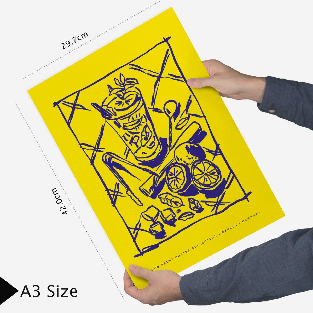 Nacnic Ilustraciones De Alimentos Y Comida Estilo Pop Art Amarillo