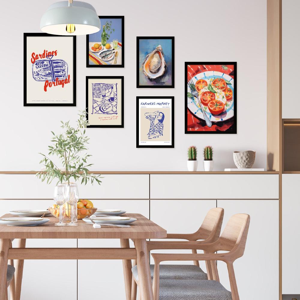 nacnic Ilustraciones de alimentos y comida estilo pop art dieta mediterranea