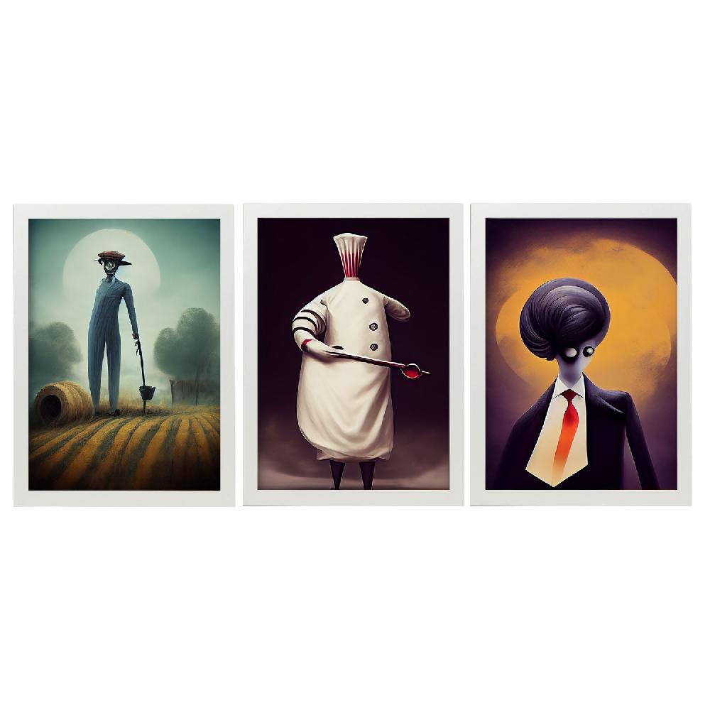 Nacnic Ilustraciones De Animales Estilo Burton Y Láminas De Arte Oscuro Y Gótico Para Interiorismo Y Decoración Colección 30