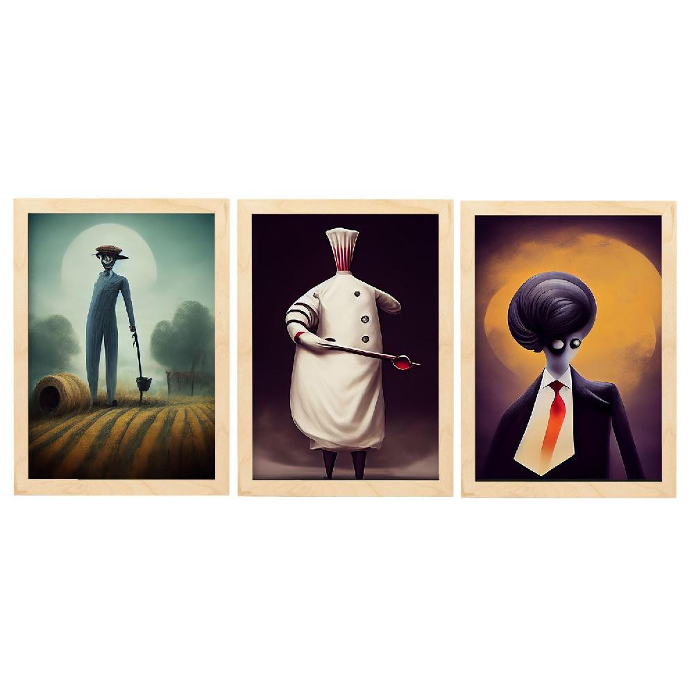 Nacnic Ilustraciones De Animales Estilo Burton Y Láminas De Arte Oscuro Y Gótico Para Interiorismo Y Decoración Colección 30