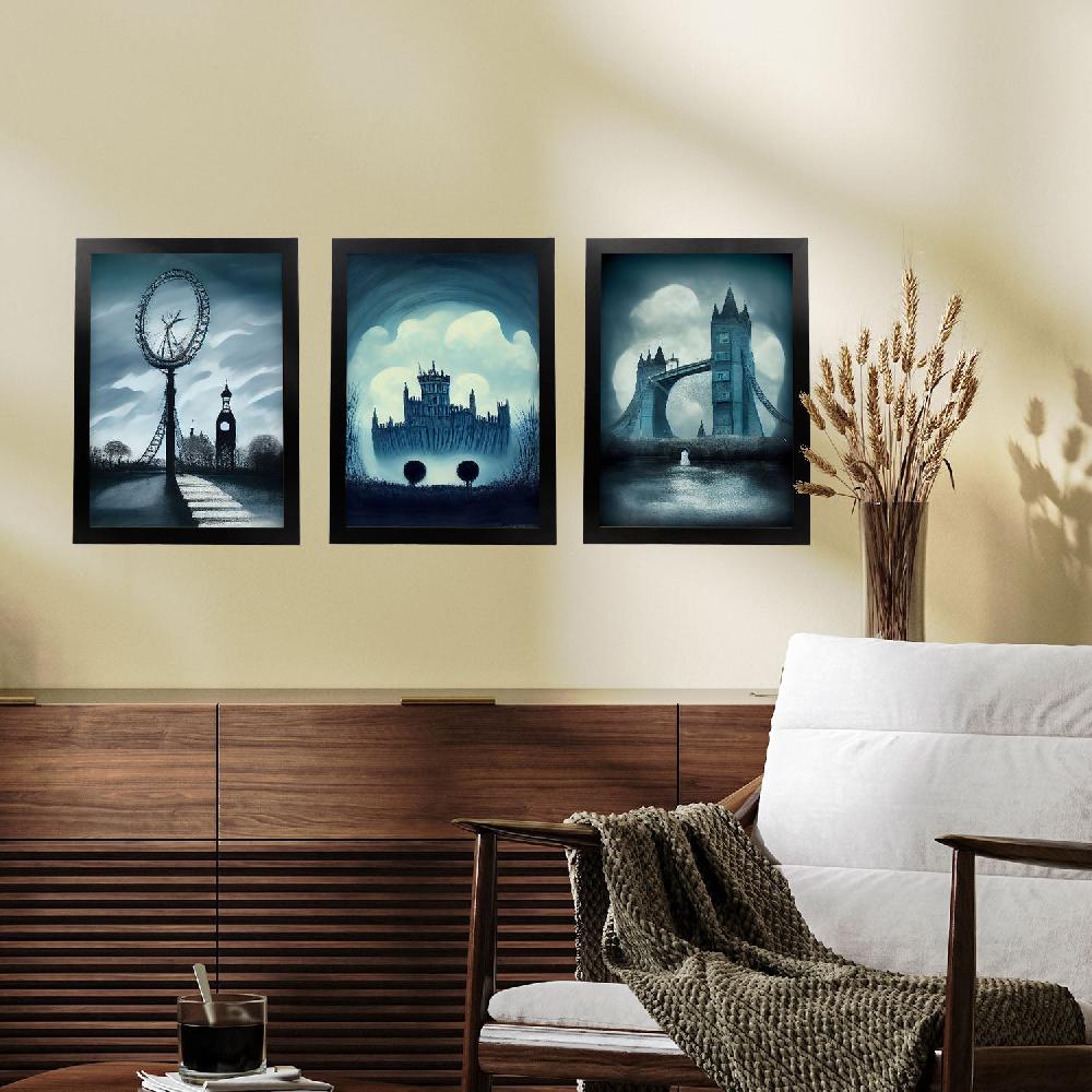 Nacnic Ilustraciones De Monumentos Y Ciudades Estilo Burton Láminas Colección Set 7