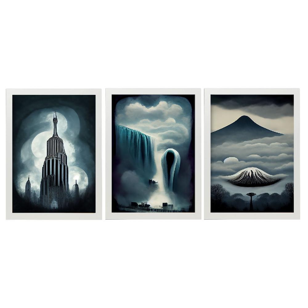 Nacnic Ilustraciones De Monumentos Y Ciudades Estilo Burton Laminas Colección 3