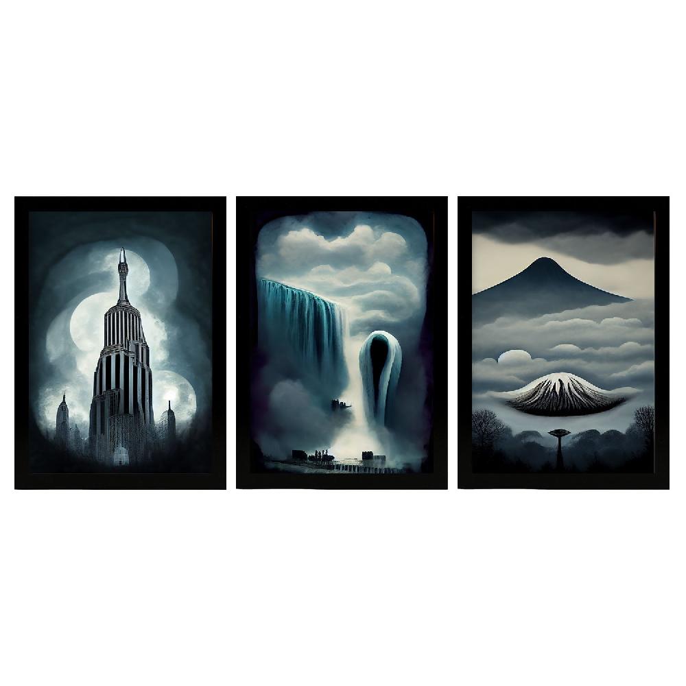 nacnic Ilustraciones de Monumentos y Ciudades estilo Burton Laminas Colección 3