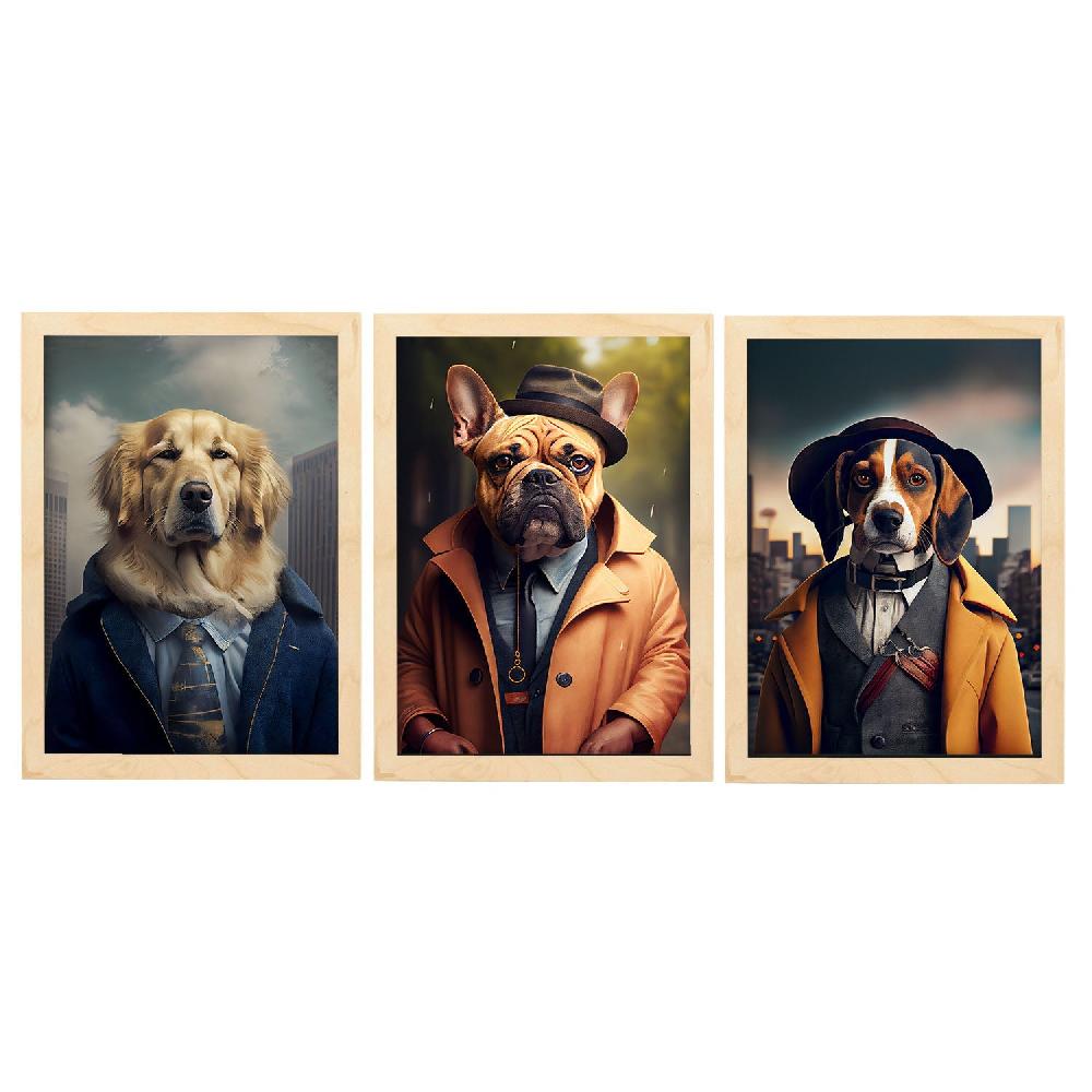 Nacnic Ilustraciones Divertidas De Animales Con Ropa Humana Colección Set 23 - Láminas