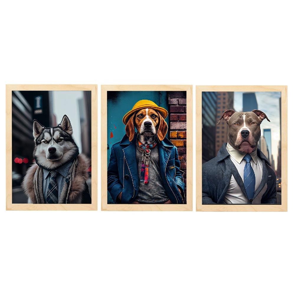 Nacnic Ilustraciones Divertidas De Animales Con Ropa Humana Colección De 16 Láminas