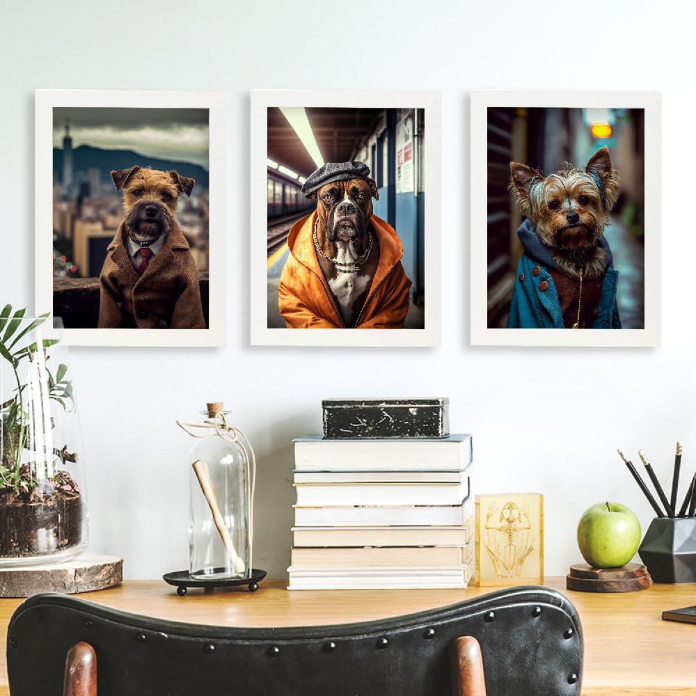 Nacnic Ilustraciones Divertidas De Animales En Ropa Humana Set Colección 18 Láminas