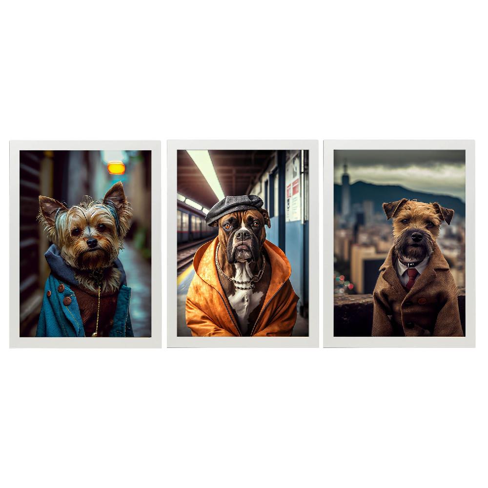 Nacnic Ilustraciones Divertidas De Animales En Ropa Humana Set Colección 18 Láminas