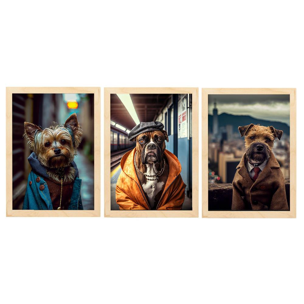 Nacnic Ilustraciones Divertidas De Animales En Ropa Humana Set Colección 18 Láminas