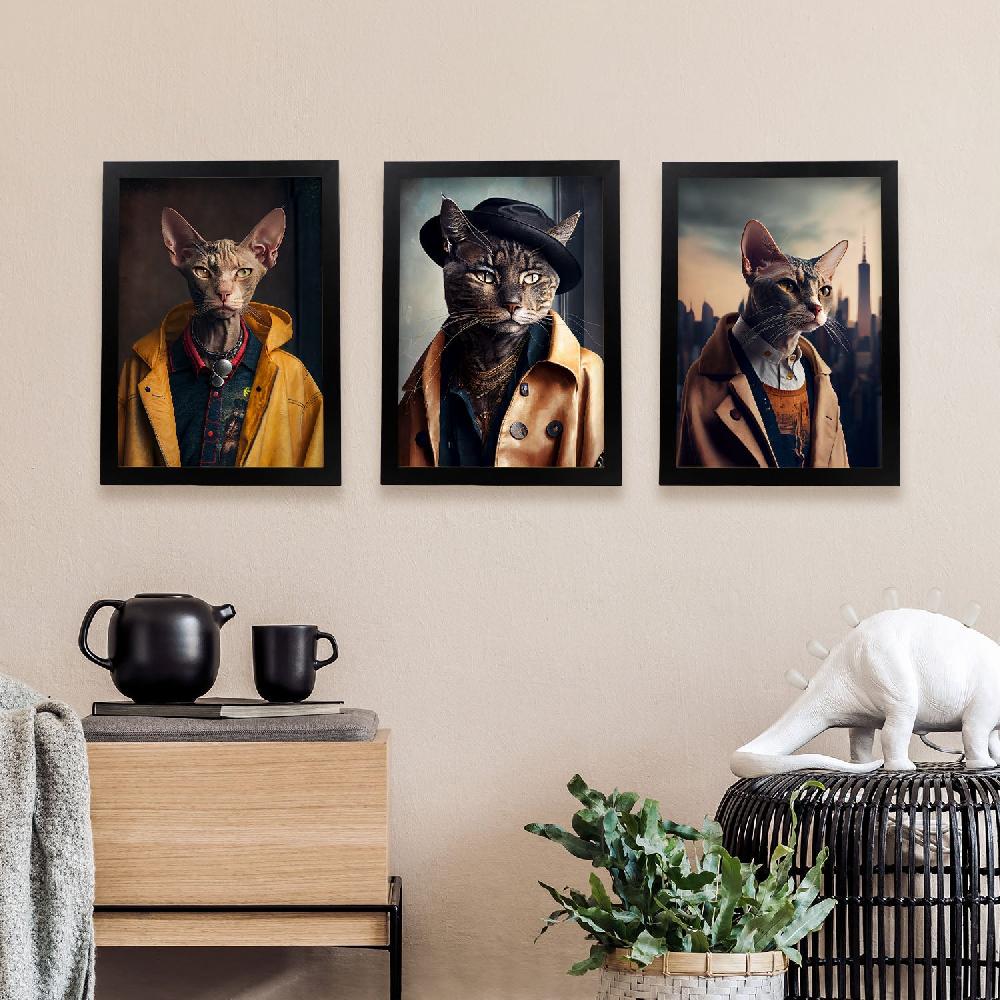 Nacnic Ilustraciones Divertidas De Animales En Ropa Humana Set De Colección 4 Láminas