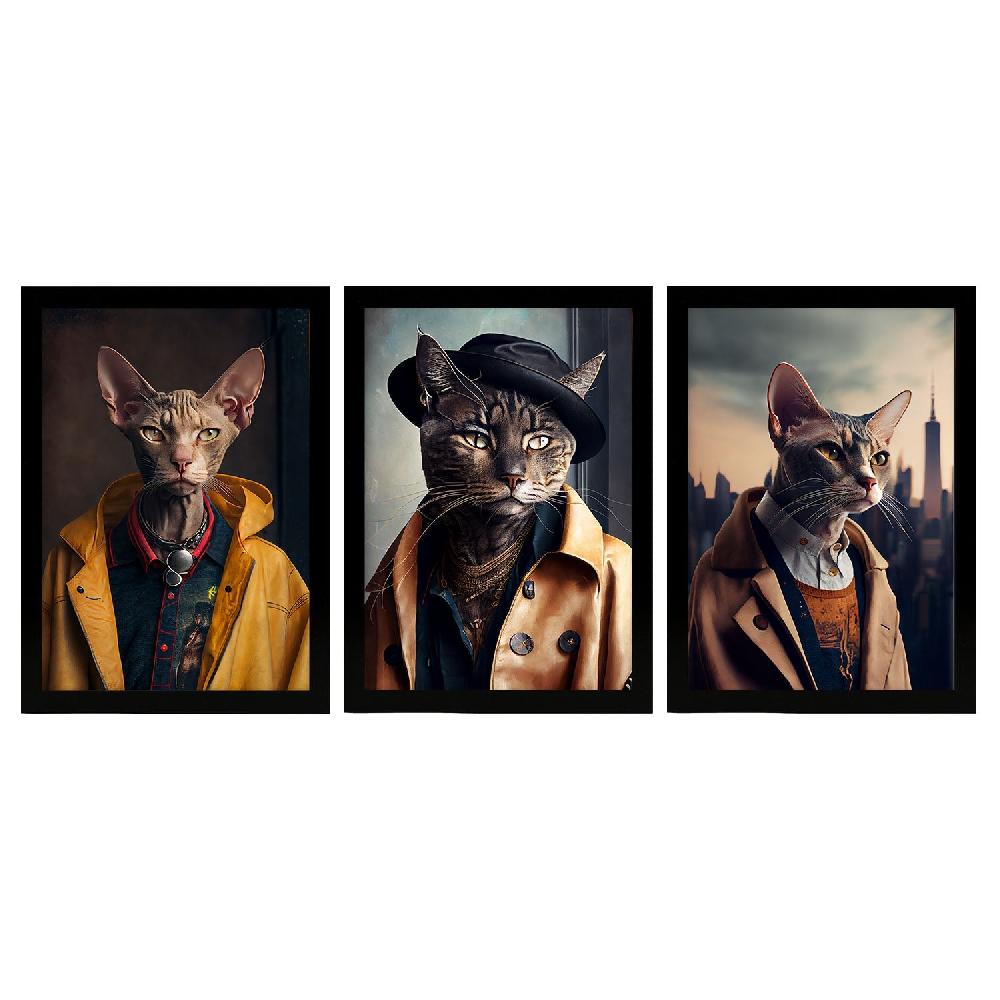 nacnic Ilustraciones Divertidas de Animales en Ropa Humana Set de Colección 4 Láminas