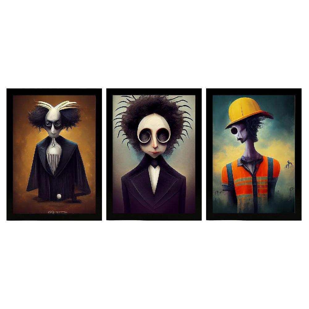 nacnic Ilustraciones y Láminas de Animales al Estilo Burton para Diseño de Interiores y Decoración Colección 24