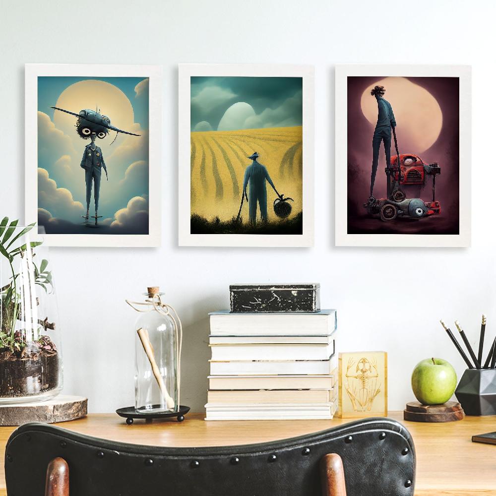 Nacnic Ilustraciones Y Láminas De Animales Al Estilo Burton Colección 23