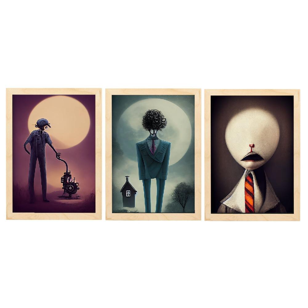 Nacnic Ilustraciones Y Láminas De Animales Al Estilo Burton Colección 22