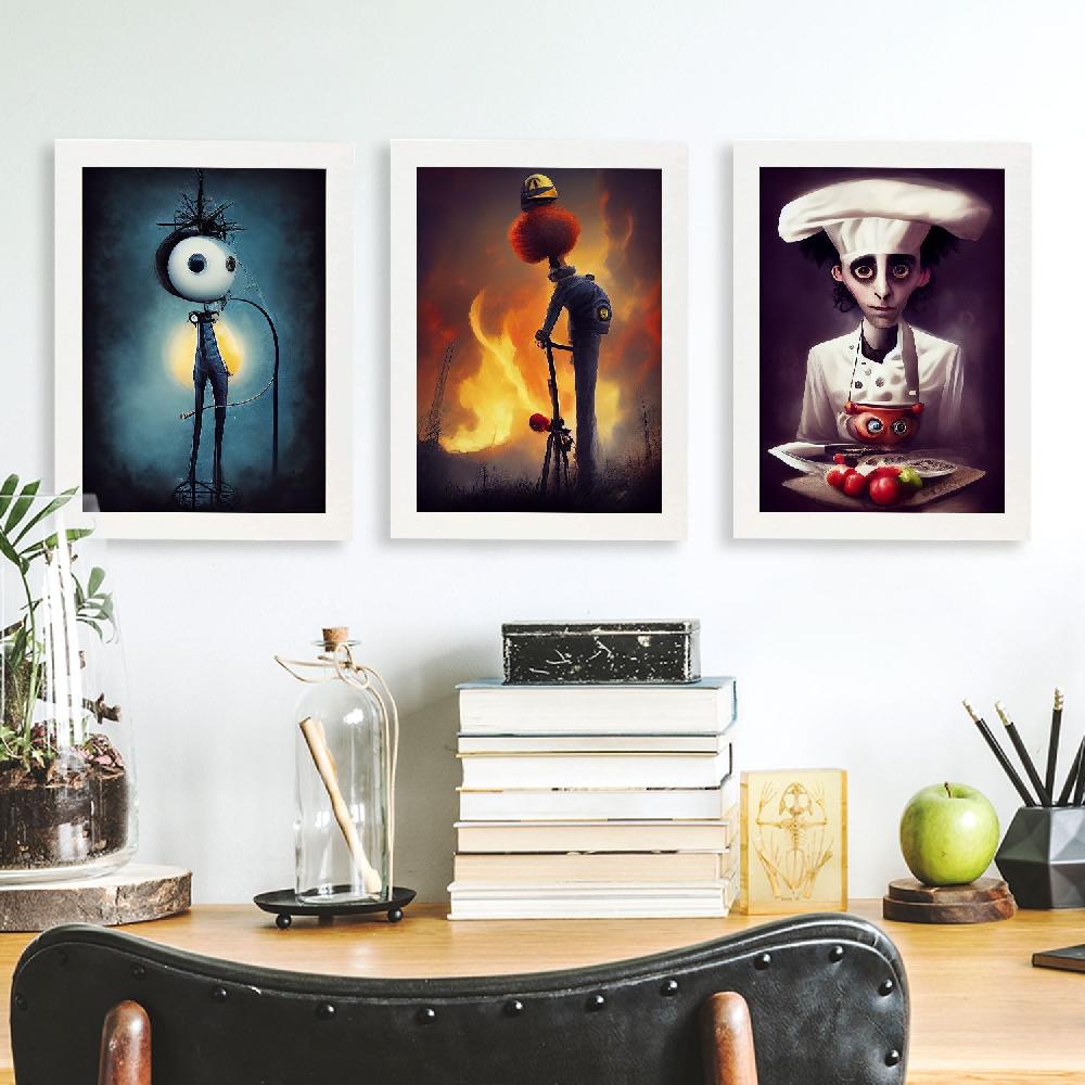 Nacnic Ilustraciones Y Láminas De Animales Al Estilo Burton Colección 21