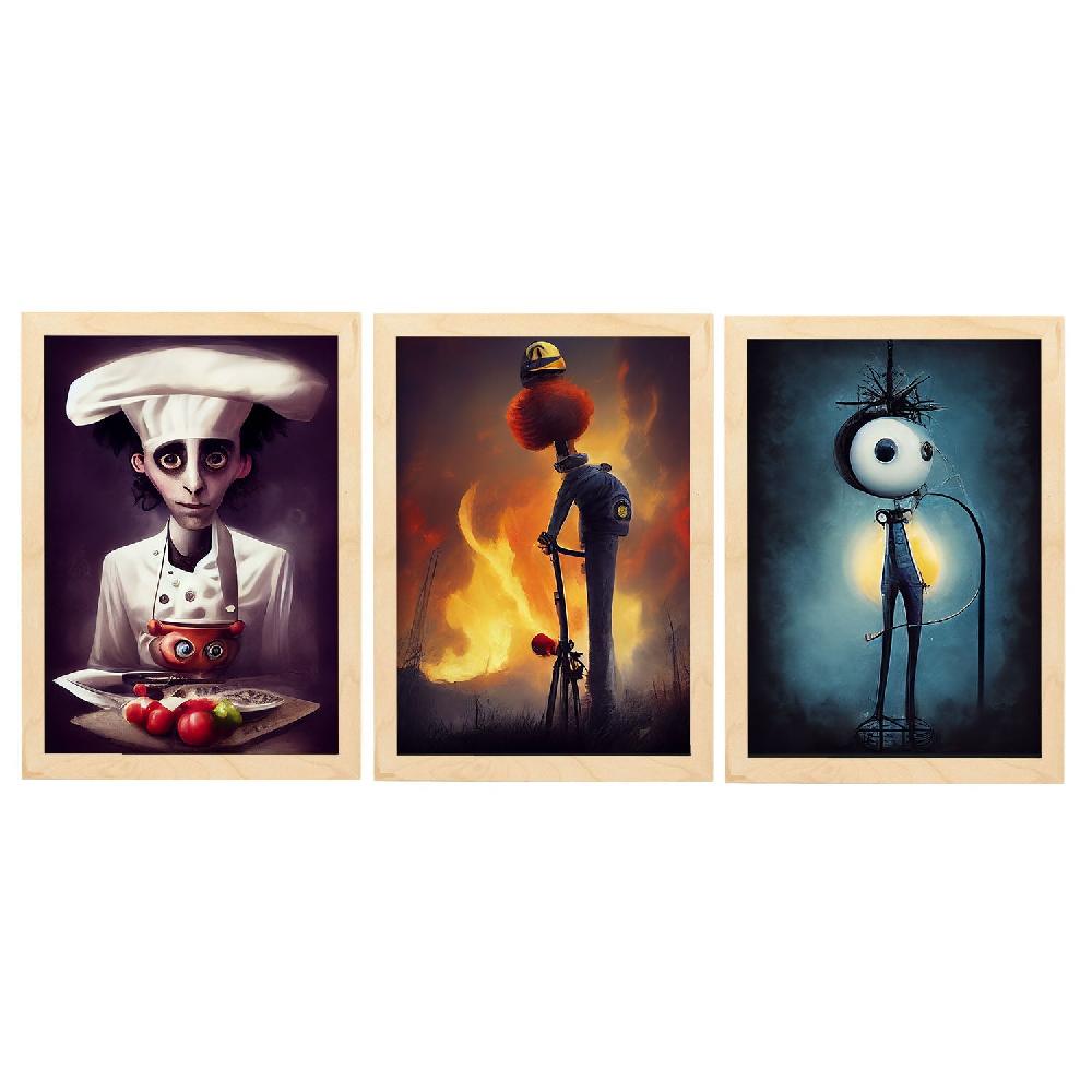 Nacnic Ilustraciones Y Láminas De Animales Al Estilo Burton Colección 21