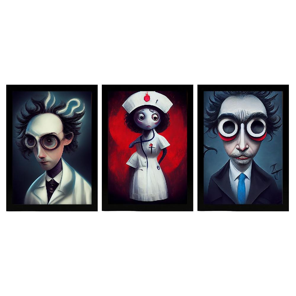 nacnic Ilustraciones y Láminas de Animales al Estilo Burton de la Colección 19