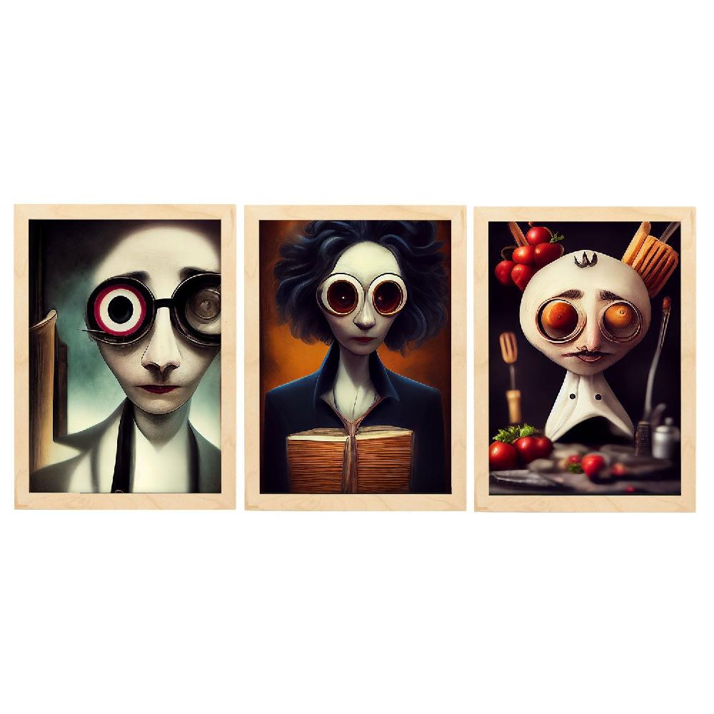 Nacnic Ilustraciones Y Láminas De Animales Al Estilo Burton Para Diseño De Interiores Y Decoración Colección 18