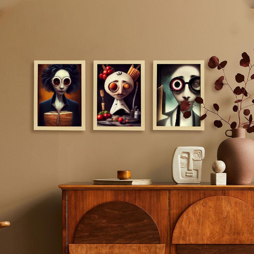 Nacnic Ilustraciones Y Láminas De Animales Al Estilo Burton Para Diseño De Interiores Y Decoración Colección 18