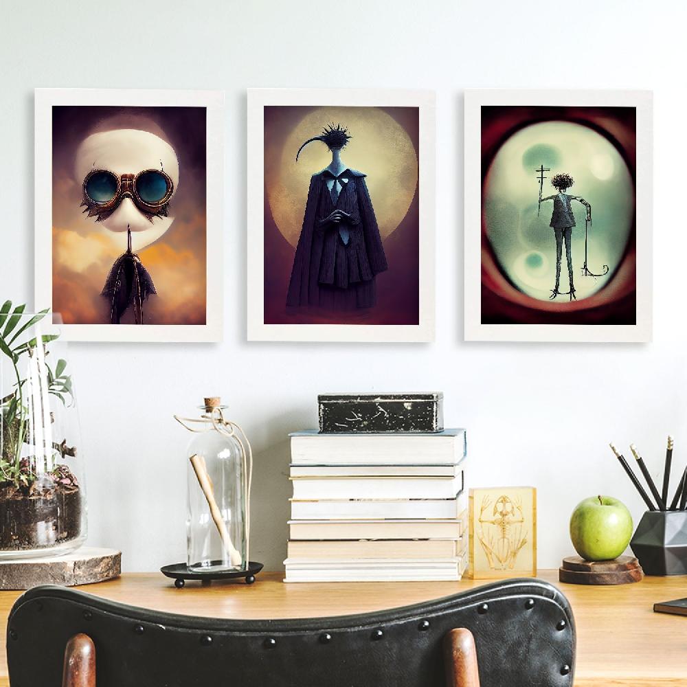 Nacnic Ilustraciones Y Láminas De Animales Al Estilo Burton De Colección Goth Y Oscuro