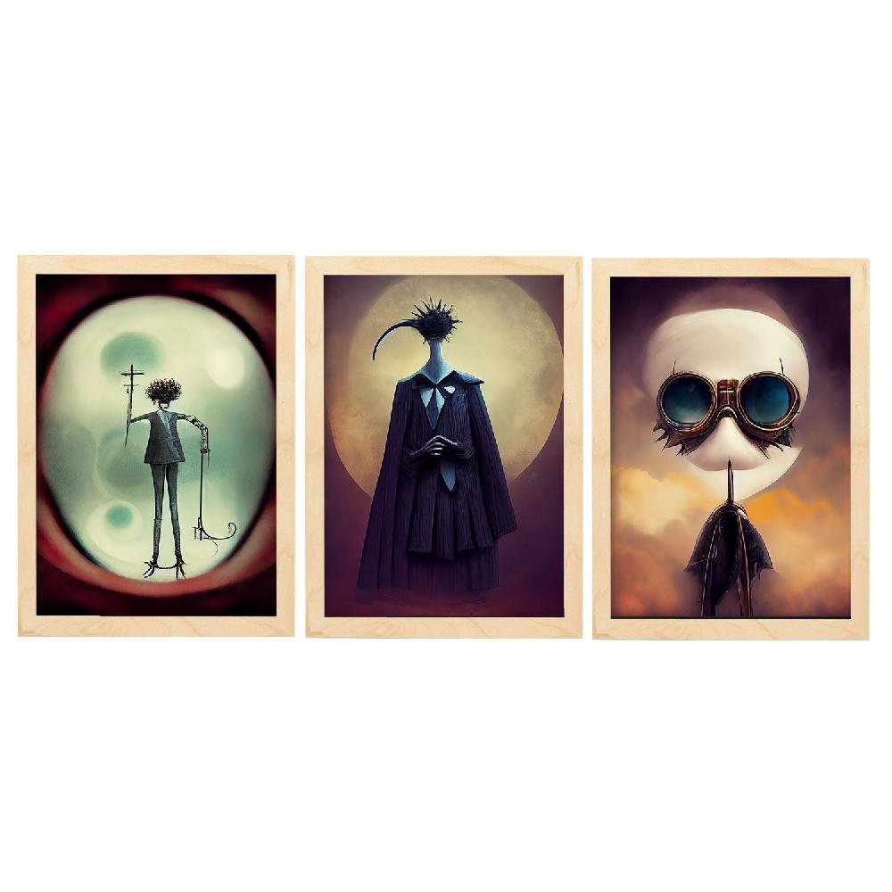 Nacnic Ilustraciones Y Láminas De Animales Al Estilo Burton De Colección Goth Y Oscuro