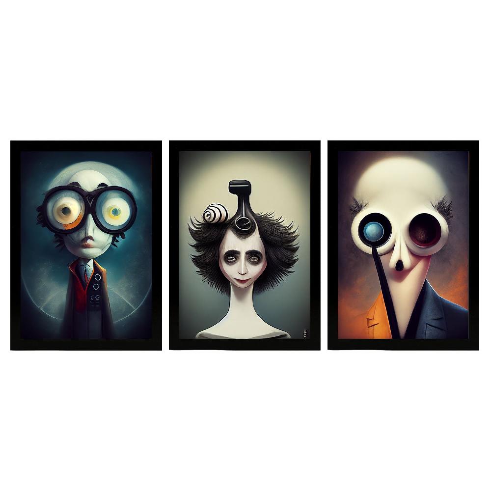 nacnic Ilustraciones y Láminas de Animales al estilo Burton de la Colección 11