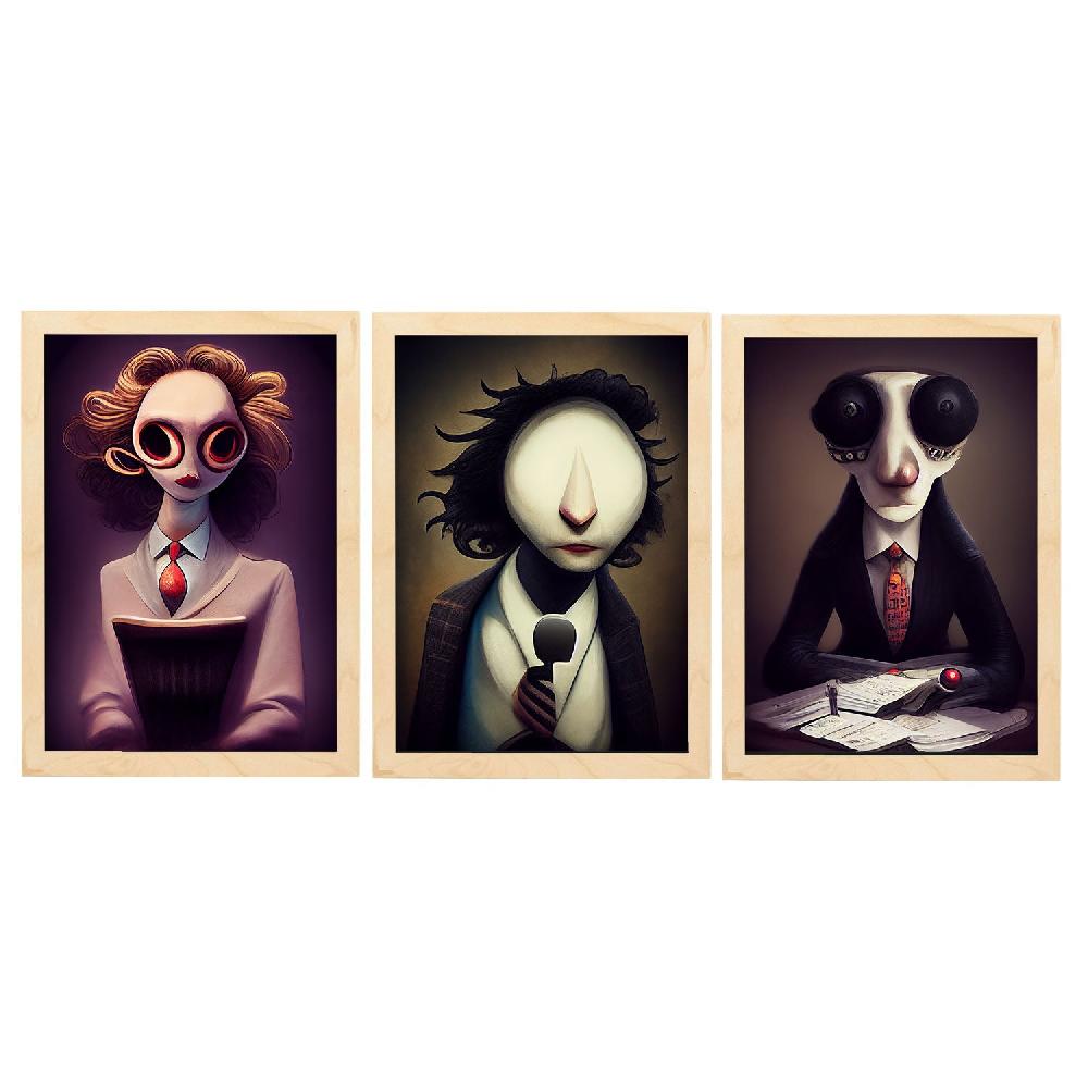 Nacnic Ilustraciones Y Laminas De Animales Al Estilo Burton Colección Oscura Y Gótica Para Diseño De Interiores