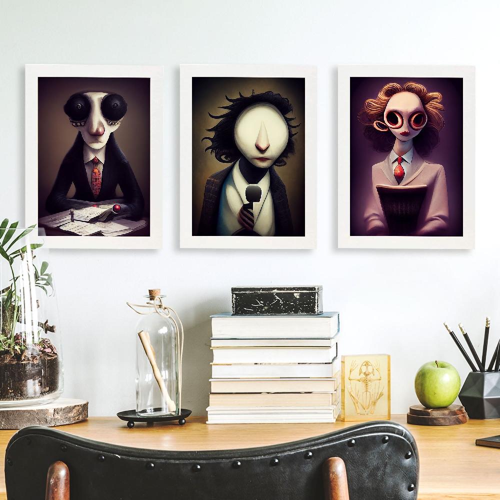 Nacnic Ilustraciones Y Laminas De Animales Al Estilo Burton Colección Oscura Y Gótica Para Diseño De Interiores