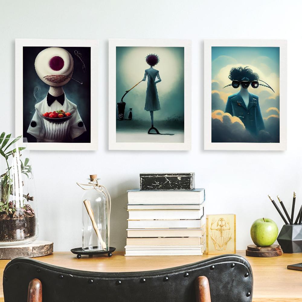 Nacnic Ilustraciones Y Láminas De Animales Estilo Burton Para Diseño De Interiores Y Decoración Colección 28