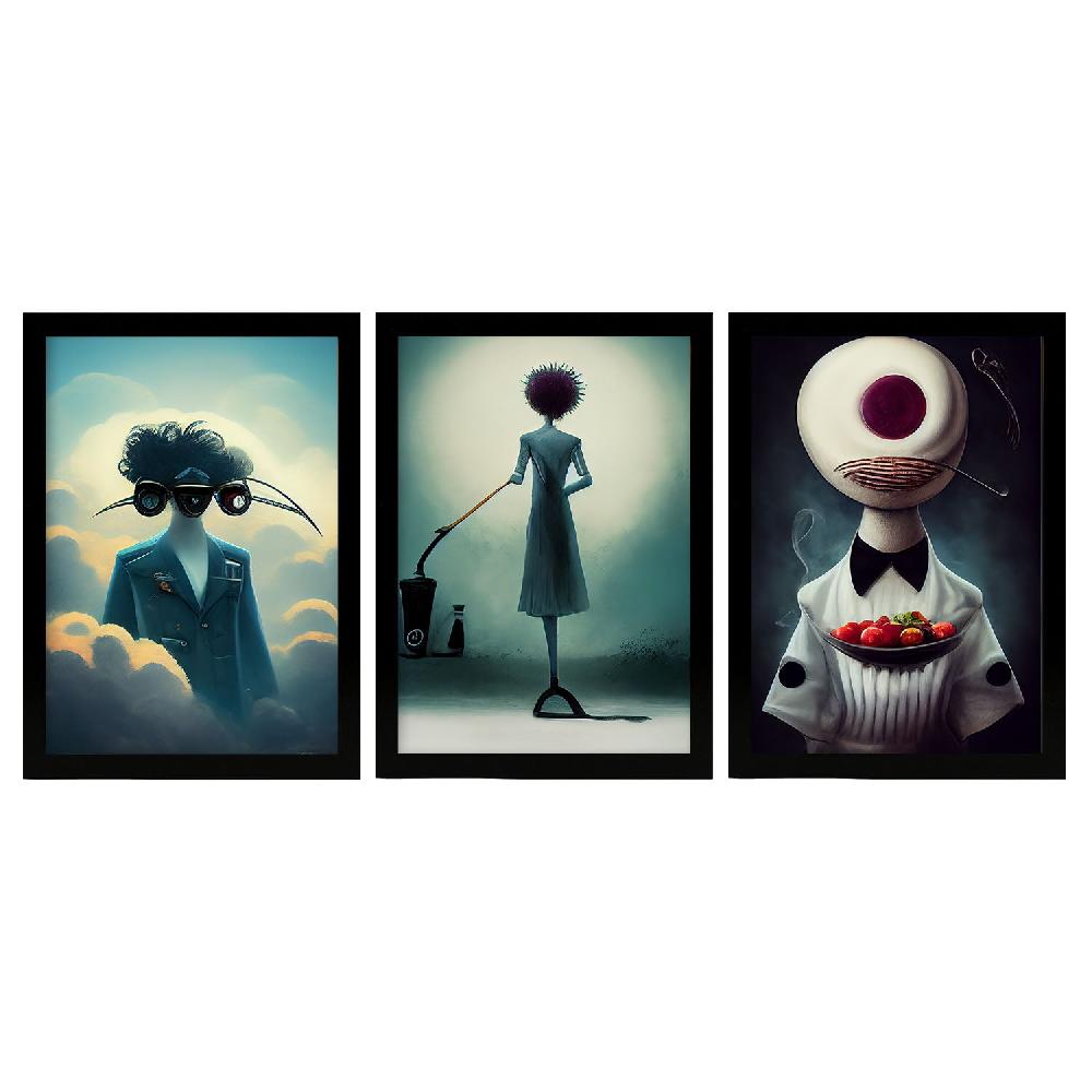 nacnic Ilustraciones y Láminas de Animales Estilo Burton para Diseño de Interiores y Decoración Colección 28