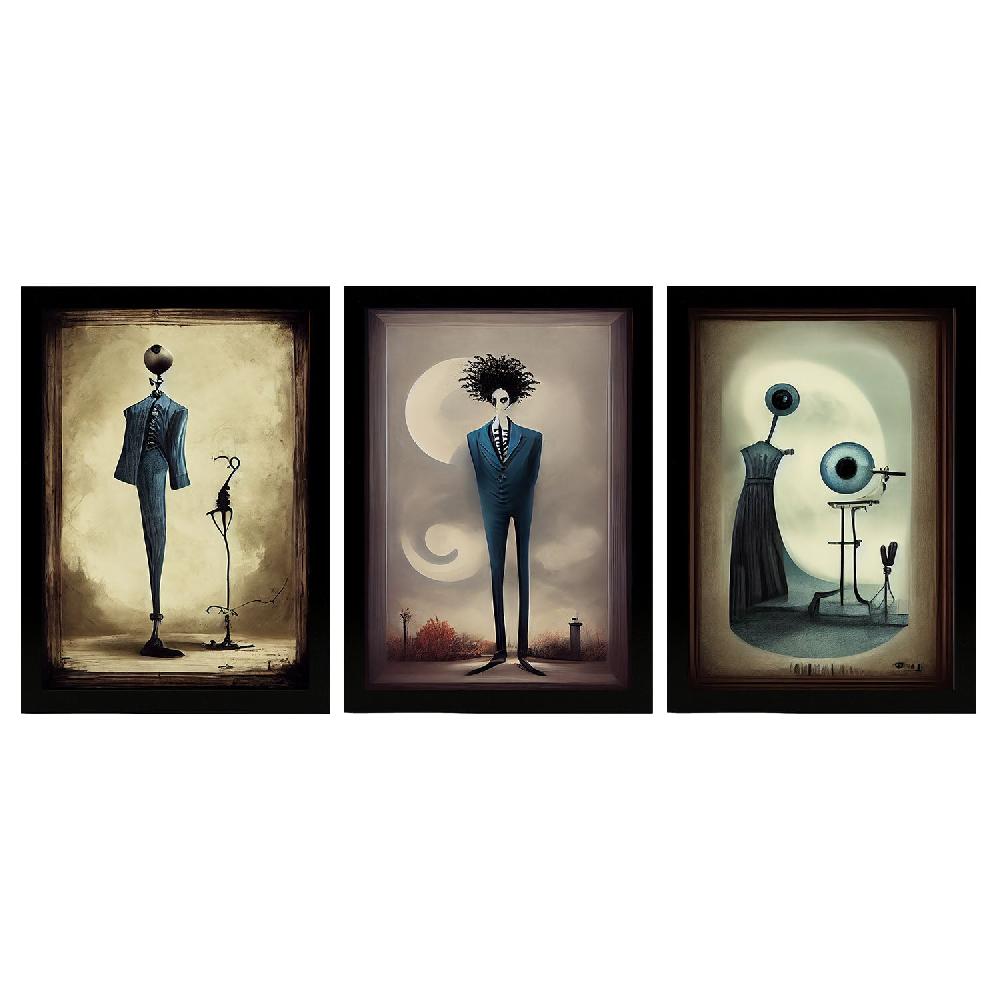 nacnic Ilustraciones y Láminas de Animales Estilo Burton de Arte Oscuro y Gótico